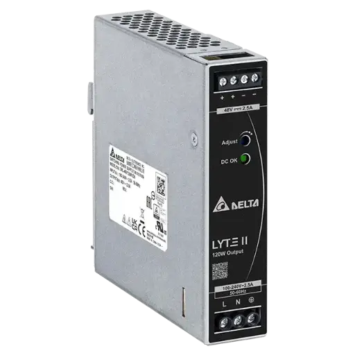 [DRL-48V120W1EN] Nätaggregat 120W 230VAC/48VDC/2,5A 43,2-52,8V DIN Metall