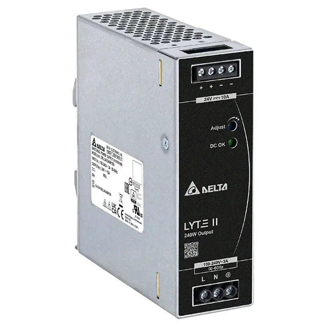 Power supply 240W 230VAC/24VDC/10A 21,6-26,4V DIN Metal