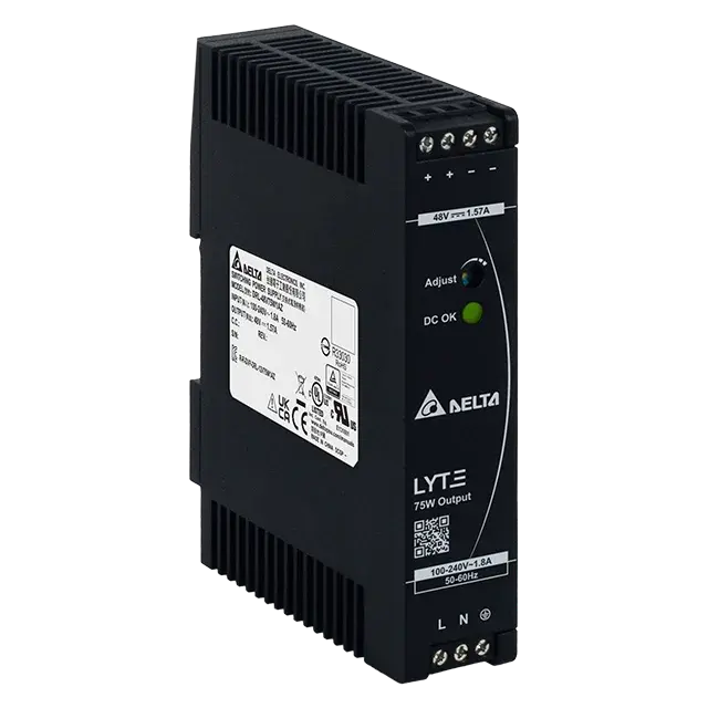 Nätaggregat 75W 230VAC/48VDC/1,57A 43,2-52,8V DIN Plast