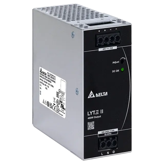 Power supply 480W 230VAC/48VDC/10A 43,2-52,8V DIN Metal