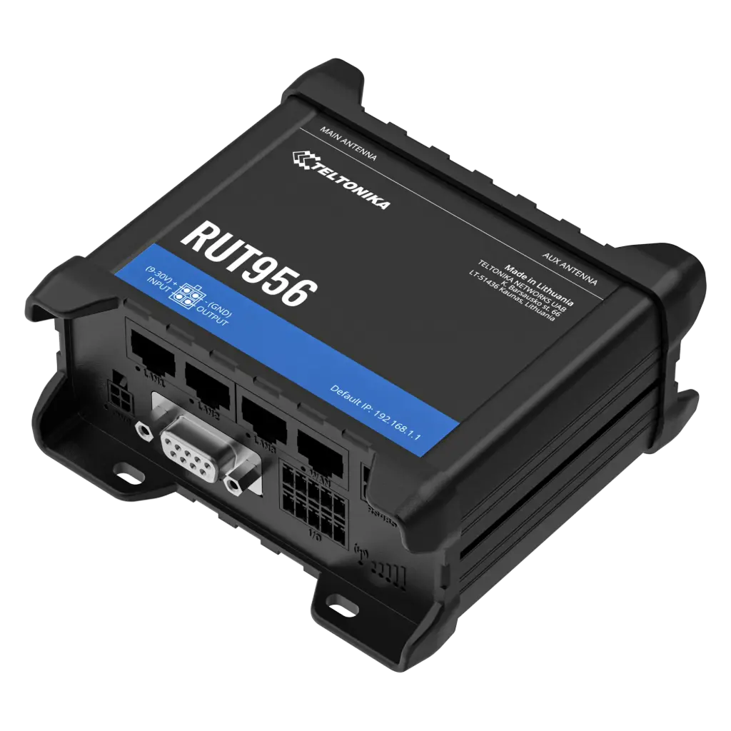 RUT956 Masspack MOQ25 Router 4G LTE WAN+LAN I/O WIFI 2-SIM GPS