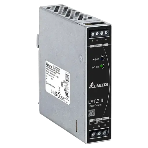 [DRL-24V120W1EN] Nätaggregat 120W 230VAC/24VDC/5A 21,6-26,4V DIN Metall