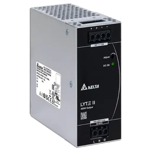 [DRL-48V480W1EN] Nätaggregat 480W 230VAC/48VDC/10A 43,2-52,8V DIN Metall